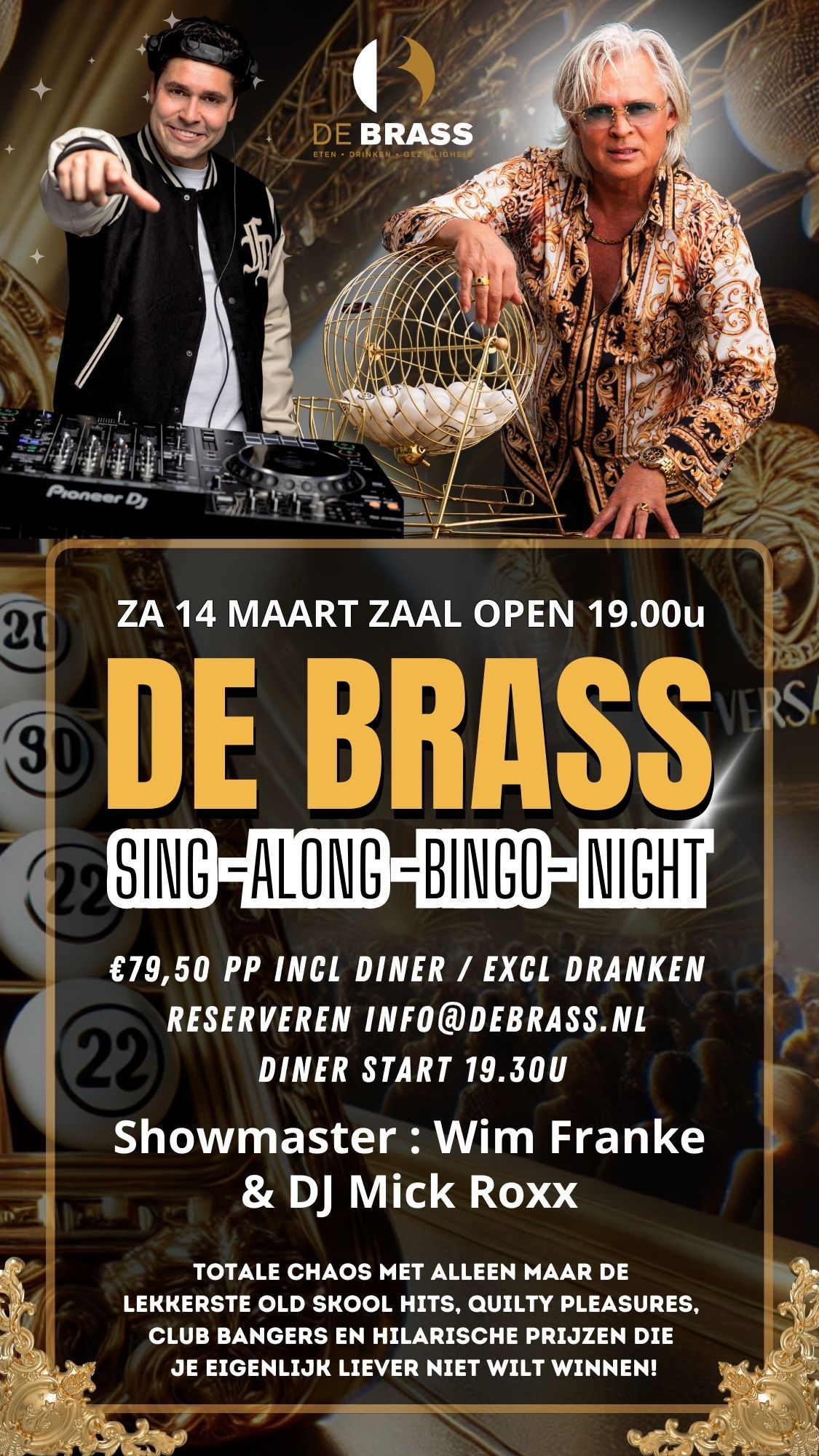 de brass bingo show zaterdag 14 maart
